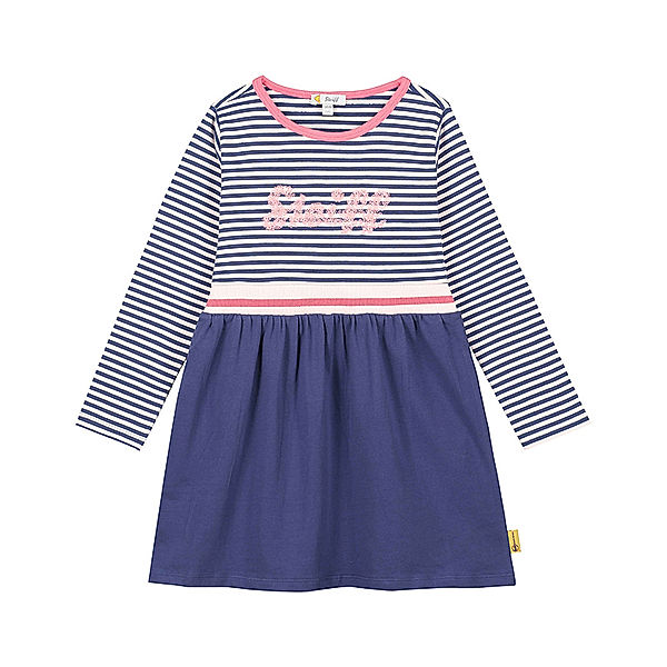 Steiff Langarm-Kleid SPORTY GIRL gestreift in dunkelblau