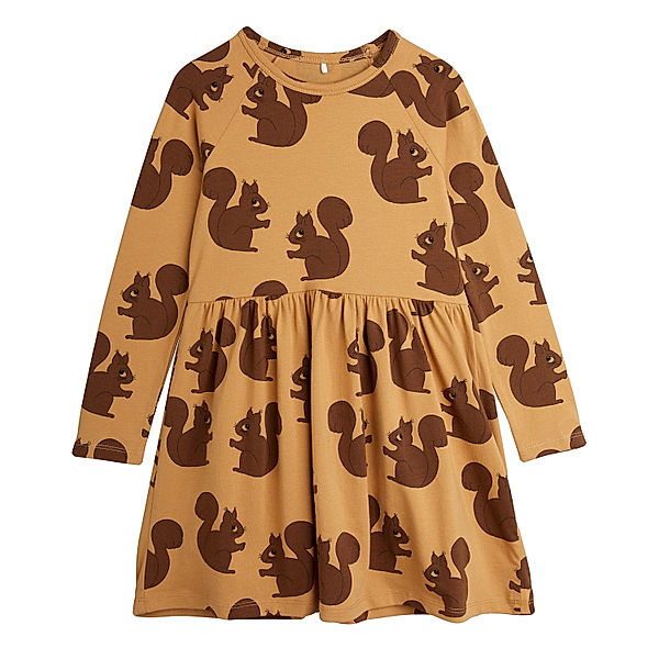 mini rodini Langarm-Kleid SQUIRREL in braun