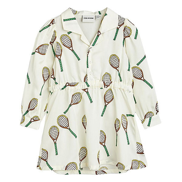 Mini Rodini Langarm-Kleid TENNIS AOP in offwhite