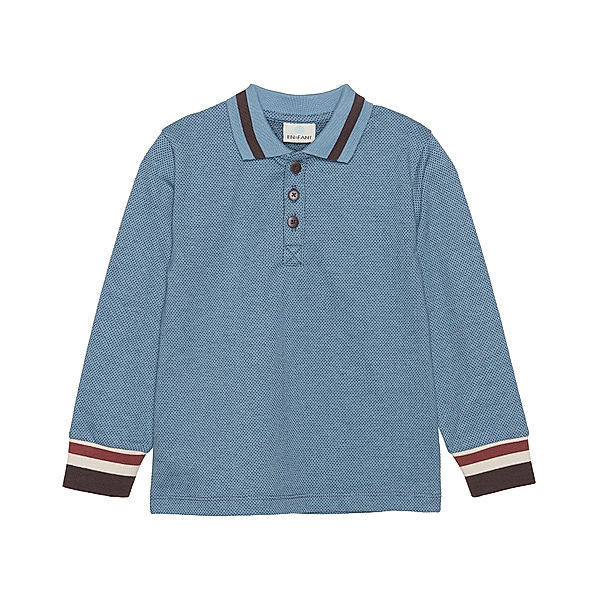 EN FANT Langarm-Poloshirt AIR in windward blue