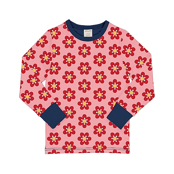 Maxomorra Langarm-Shirt ANEMONE in rosa