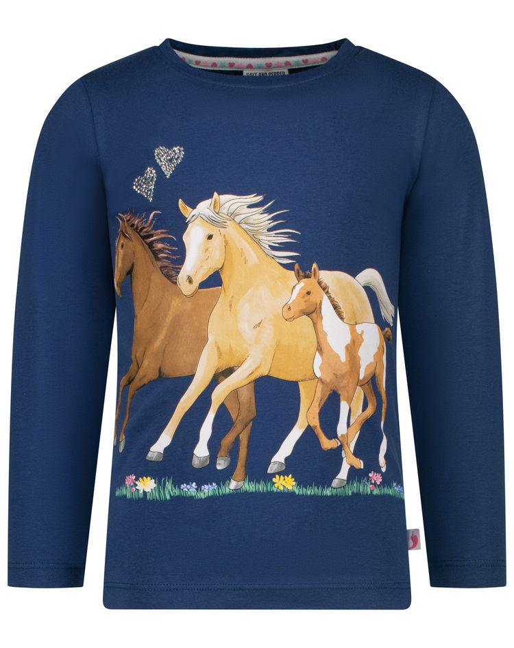 Langarm-Shirt HORSE FAMILY in ink blue kaufen