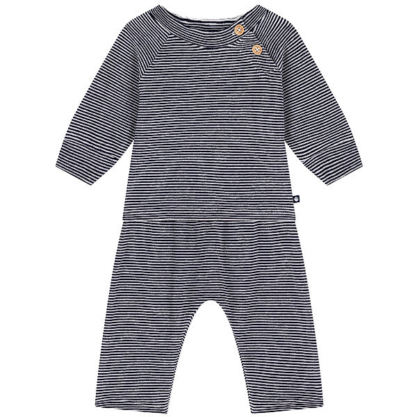 Petit Bateau Langarm-Shirt LADEN 2-teilig in schwarz/weiss