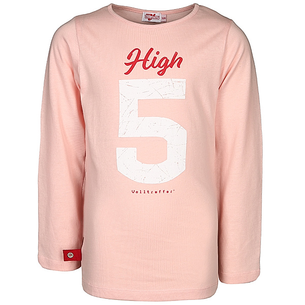 Volltreffer Langarm-Shirt NUMBER 5 in rosa