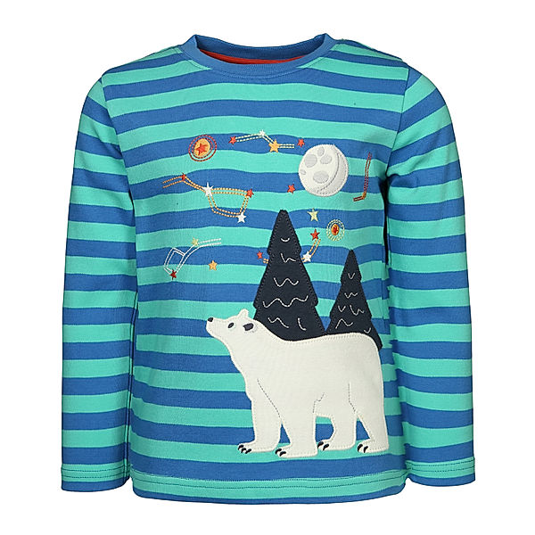 frugi Langarm-Shirt POLAR BEAR gestreift in cobalt