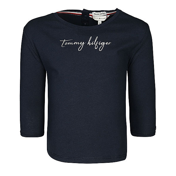 TOMMY HILFIGER Langarm-Shirt SEQUINS GRAPHIC in nachtblau