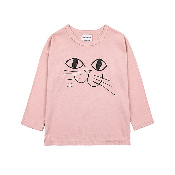 Bobo Choses Langarm-Shirt SMILING CAT in rosa