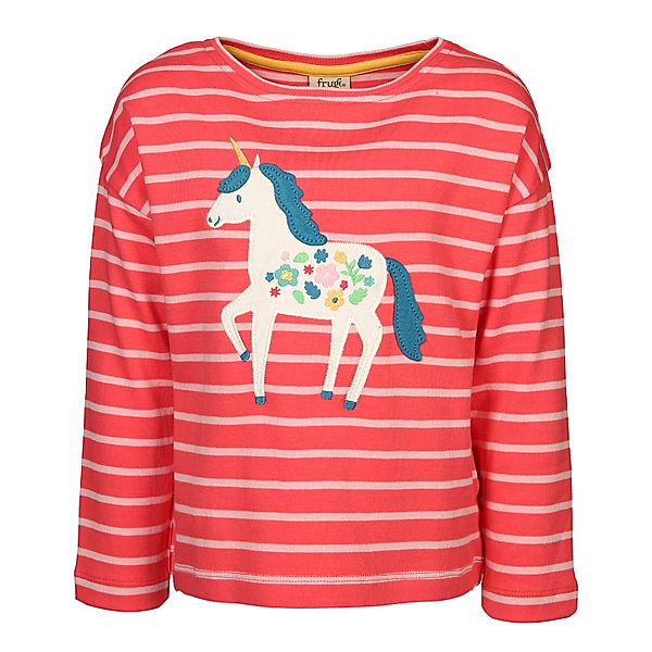 frugi Langarm-Shirt UNICORN gestreift in rot