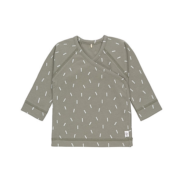 LÄSSIG Langarm-Wickelshirt SPECKLES in olive