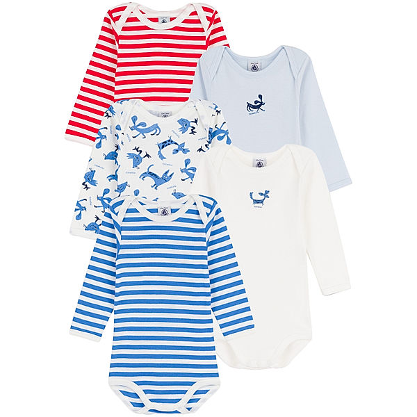 Petit Bateau Langarmbody MINI BIZ 5er-Pack in multico