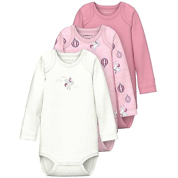 name it Langarmbody NBFBODY 3er Pack in parfait pink