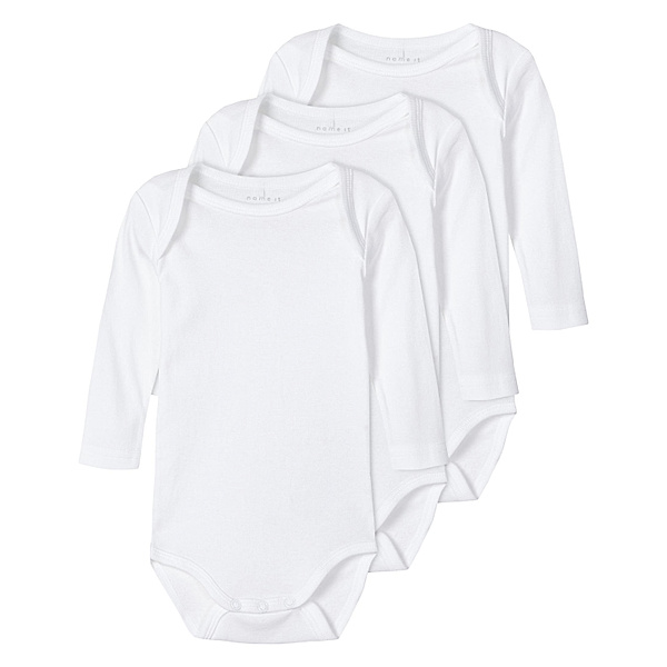 name it Langarmbody NBNBODY SOLID 3er-Pack in bright white