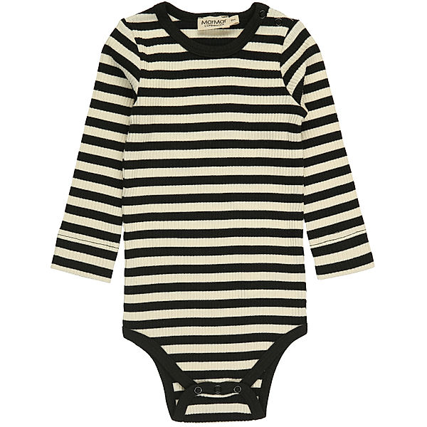 MarMar Copenhagen Langarmbody RIB STRIPE in black/offwhite