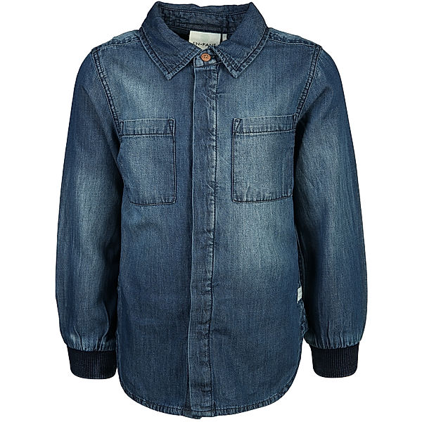 En Fant Langarmhemd LS CHAMBRAY in dark slate