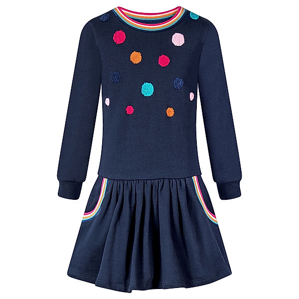 happy girls Langarmkleid COLOR DOT in navy