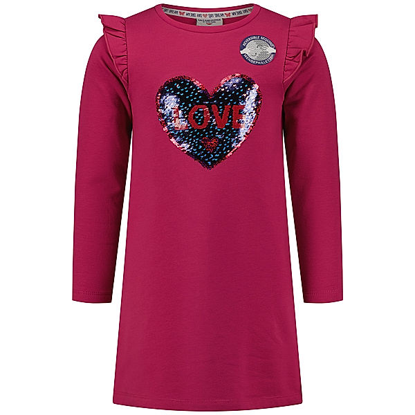 Salt & Pepper Langarmkleid DREAM - BIG HEART in cranberry