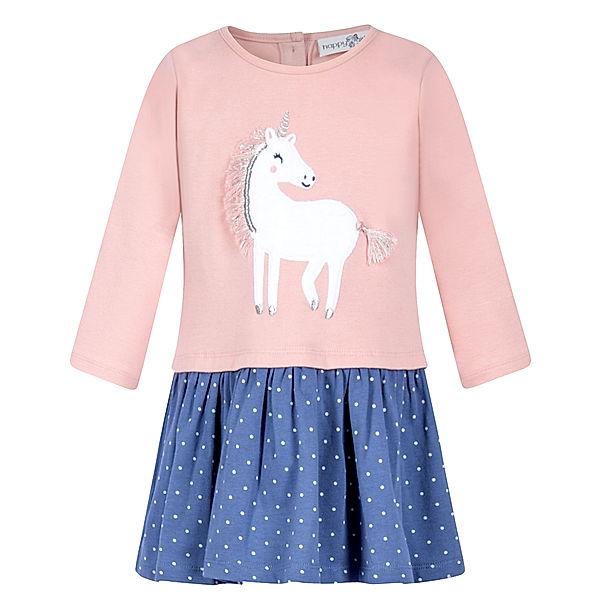 happy girls Langarmkleid EINHORN in dusty rose