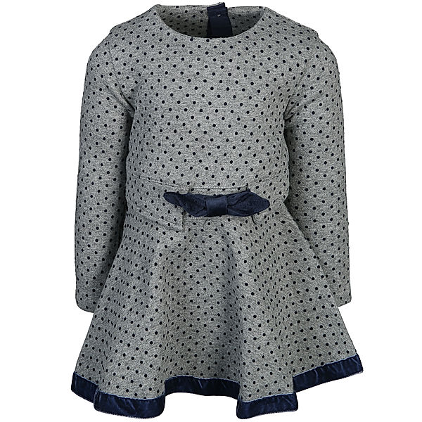 Boboli Langarmkleid FANCY DOT in grau/schwarz