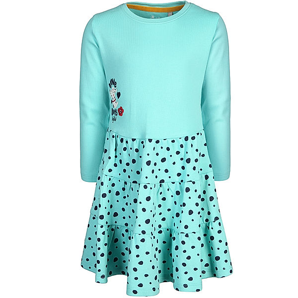 Sigikid Langarmkleid LOVE DOGS gepunktet in mint