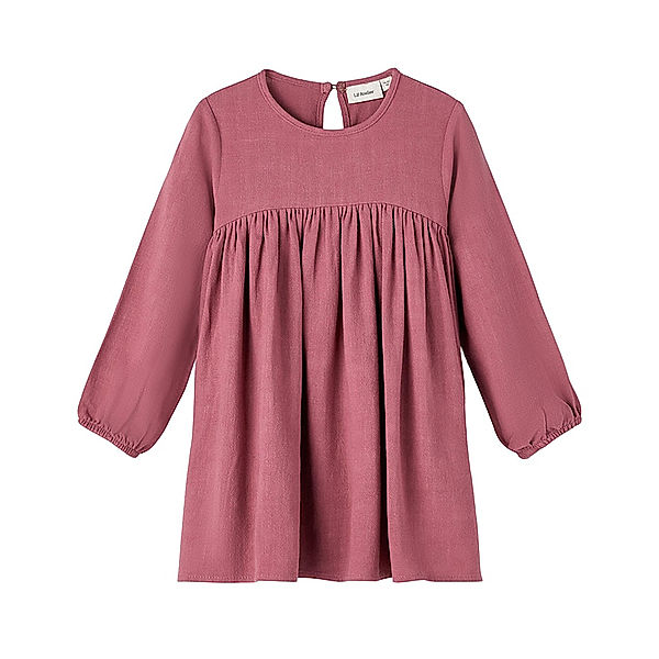 Lil' Atelier Langarmkleid NMFHEATHER mit Leinen in dry rose