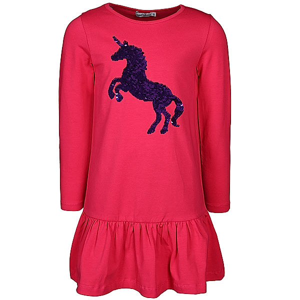 zoolaboo Langarmkleid UNICORN mit Wendepailletten in pink