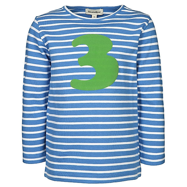 tausendkind collection Langarmshirt 3 JAHRE gestreift in blau/weiss