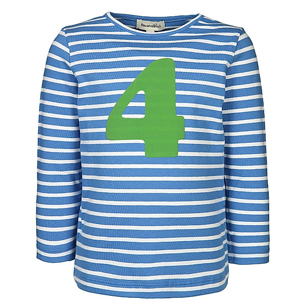 tausendkind collection Langarmshirt 4 JAHRE gestreift in blau/weiss