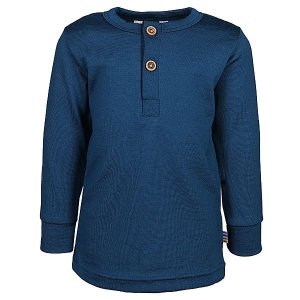 Joha Langarmshirt 4041 SINGLE WOOL in dark blue