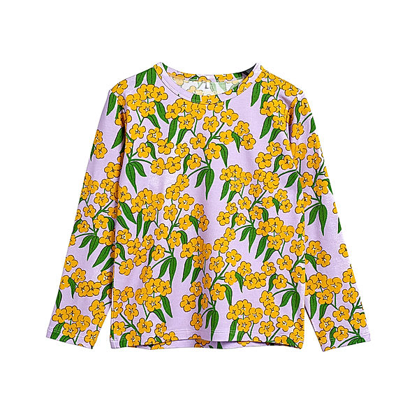 mini rodini Langarmshirt ALPINE FLOWERS in flieder