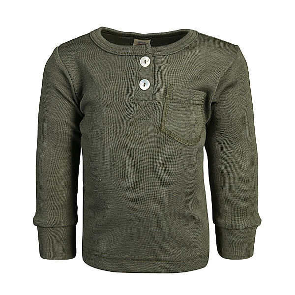 ENGEL Langarmshirt BABY BOY mit Seide in olive