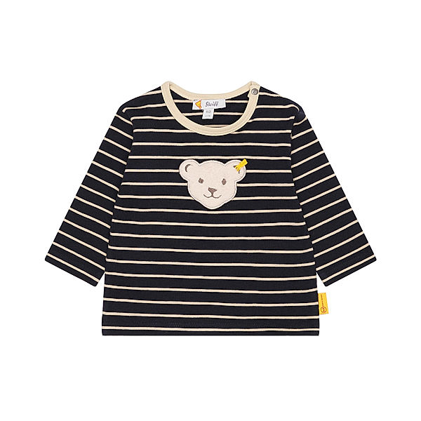 Steiff Langarmshirt BABY PAWERFUL STRIPED navy