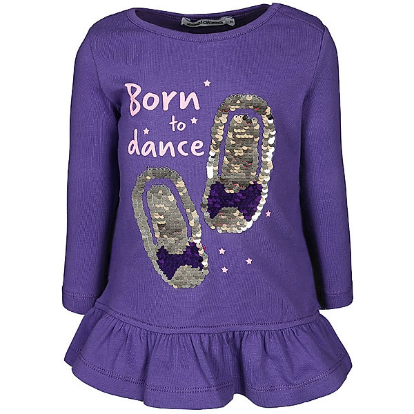 zoolaboo Langarmshirt BALLET SHOES mit Rüsche in lila