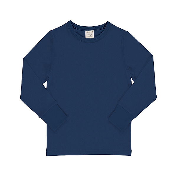 Maxomorra Langarmshirt BASIC SOLID in navy