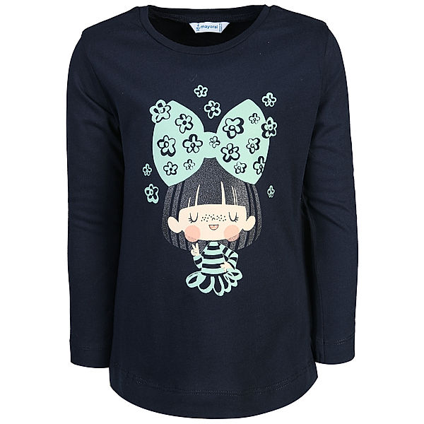 Mayoral Langarmshirt BIG BOW in dark navy