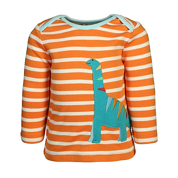 frugi Langarmshirt BOBBY - DINO gestreift in orange