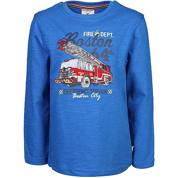 Salt & Pepper Langarmshirt BOSTON CITY in bright blue