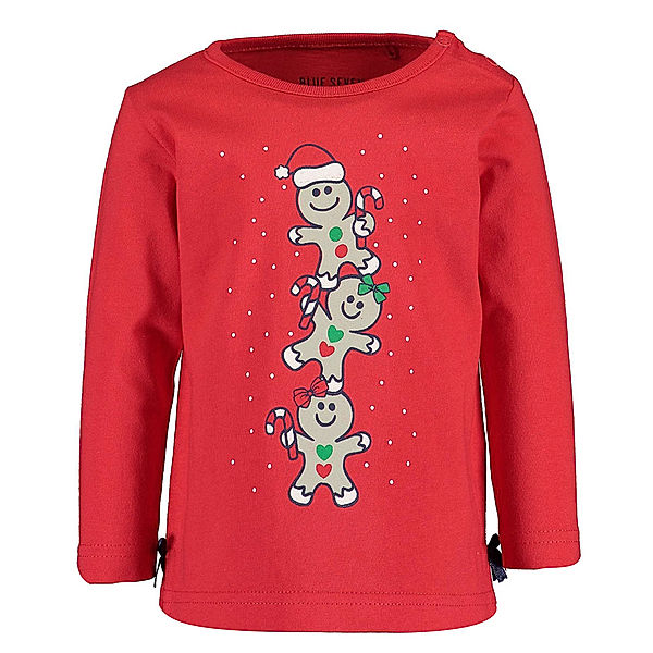 BLUE SEVEN Langarmshirt CHRISTMAS – GINGERBREAD in rot