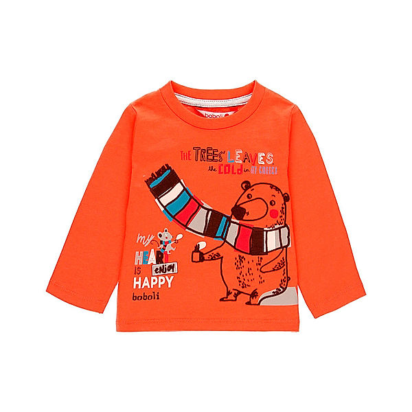 Boboli Langarmshirt COLD BEAR in karotte