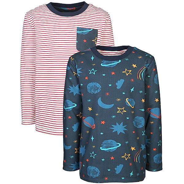 frugi Langarmshirt COSMIC NIGHTS zum Wenden in indigo