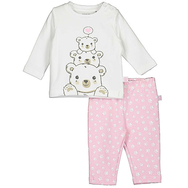 BLUE SEVEN Langarmshirt CUDLE BEAR mit Leggings in rosa