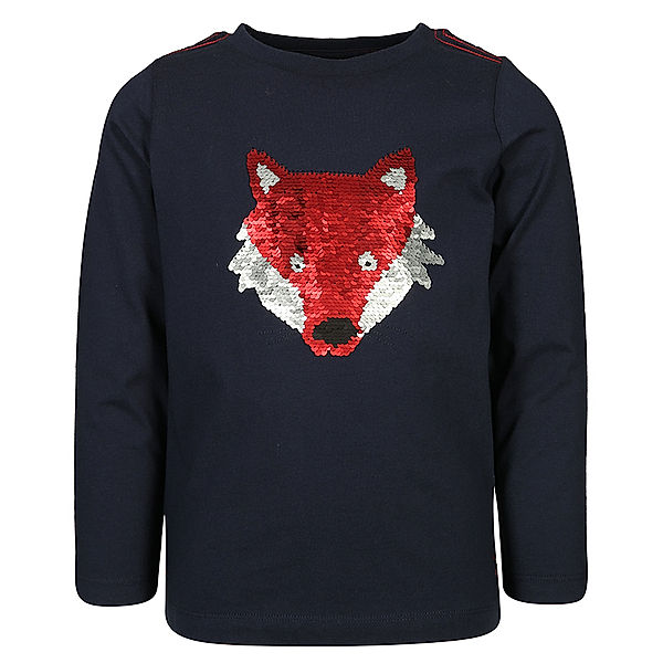 Tom Joule® Langarmshirt CULLEN – FOX AND BADGER mit Wendepailletten in navy