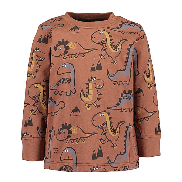 BLUE SEVEN Langarmshirt CUTE DINOS AOP in kupfer