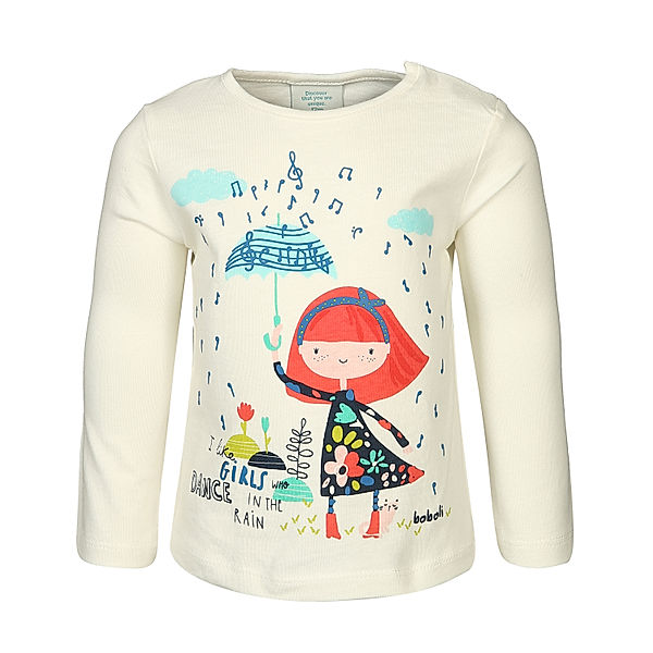 Boboli Langarmshirt DANCE IN THE RAIN in offwhite