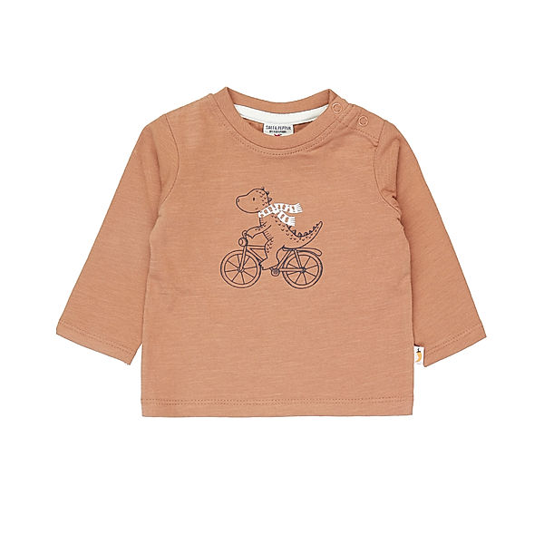 Salt & Pepper Langarmshirt DINO BIKE in caramel