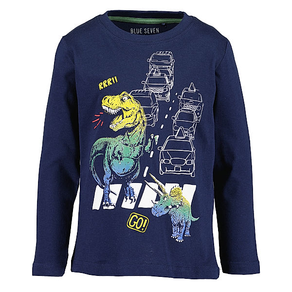 BLUE SEVEN Langarmshirt DINO TRAFFIC in ultramarin