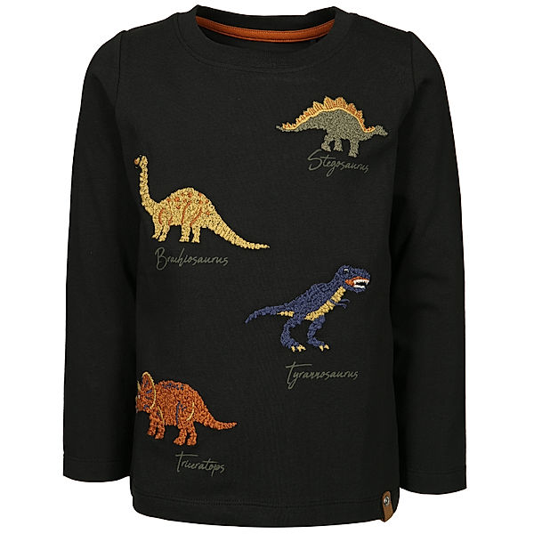 Minymo Langarmshirt DINOS in jet black