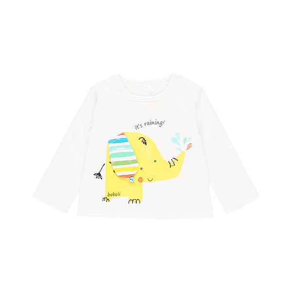 Boboli Langarmshirt ELEPHANT WALK in weiss