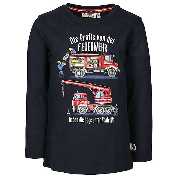 Salt & Pepper Langarmshirt FEUERWEHRPROFIS in navy