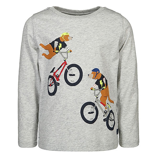 Tom Joule® Langarmshirt FINLAY – BIKEBEAR in grau meliert