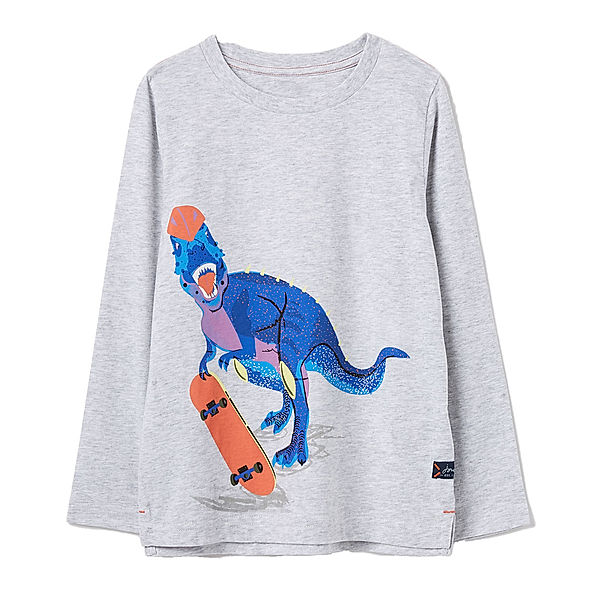 Tom Joule® Langarmshirt FINLAY SKATEBOARD in grau